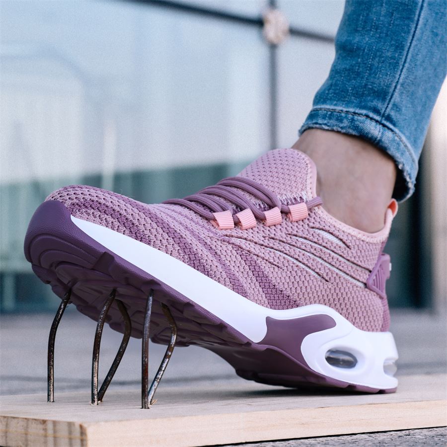 Women's Knit Air-Cushion Safety Sneaker model 0277 in use, view 4