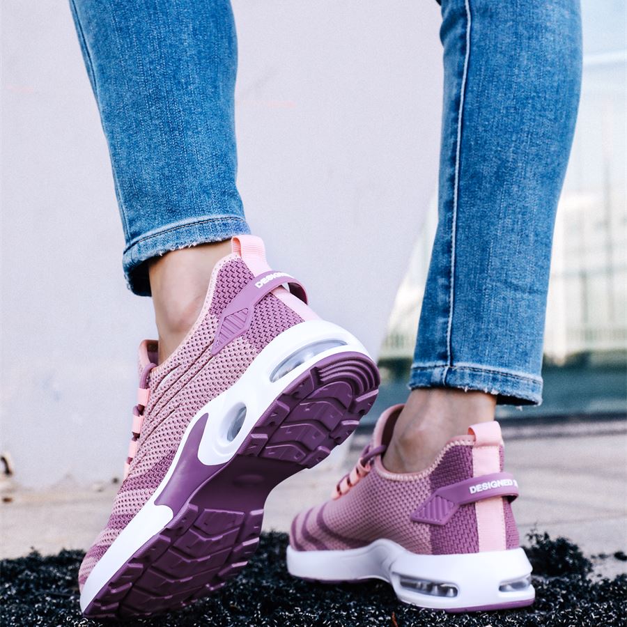 Women's Knit Air-Cushion Safety Sneaker model 0277 in use, view 5