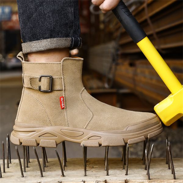 0282F Buckle Ankle Safety Boot with Side Zip in use