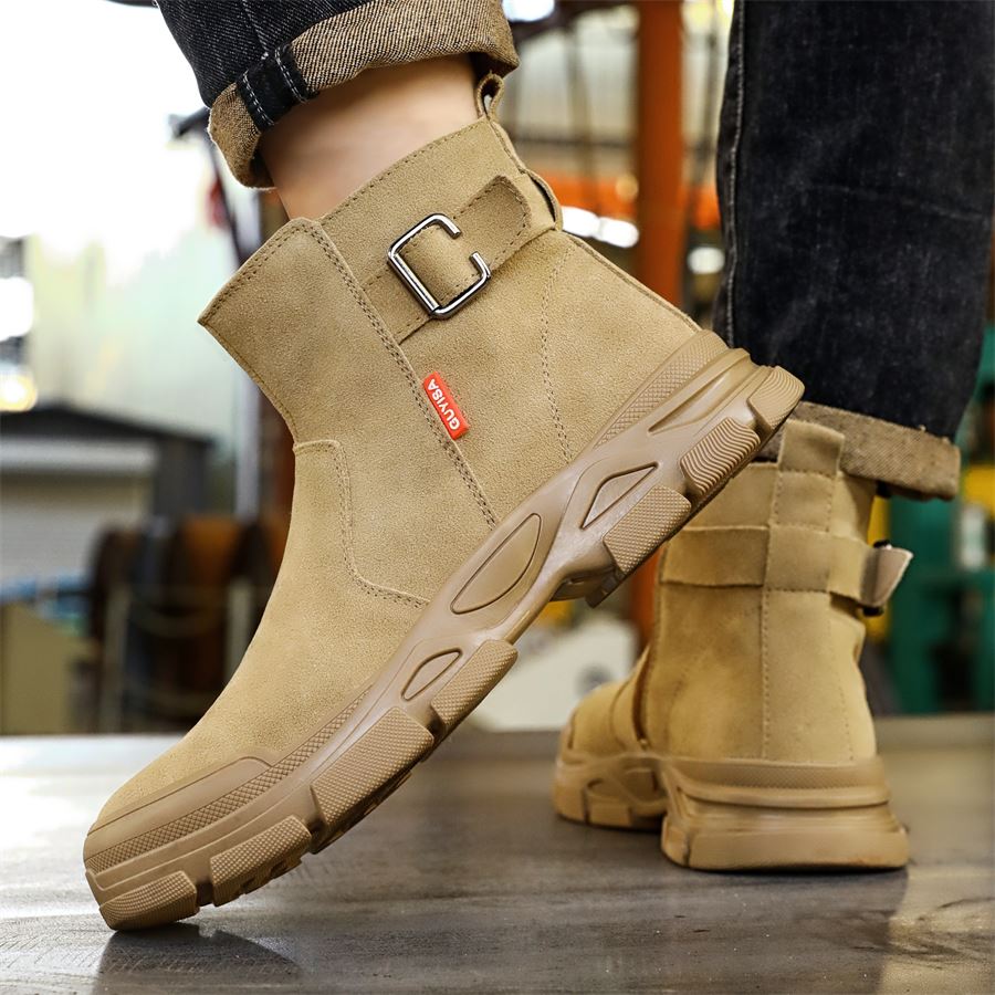 Buckle Ankle Safety Boot with Side Zip model 0282F in use, view 3