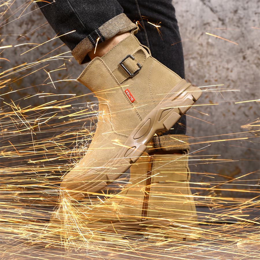 Buckle Ankle Safety Boot with Side Zip model 0282F in use, view 6