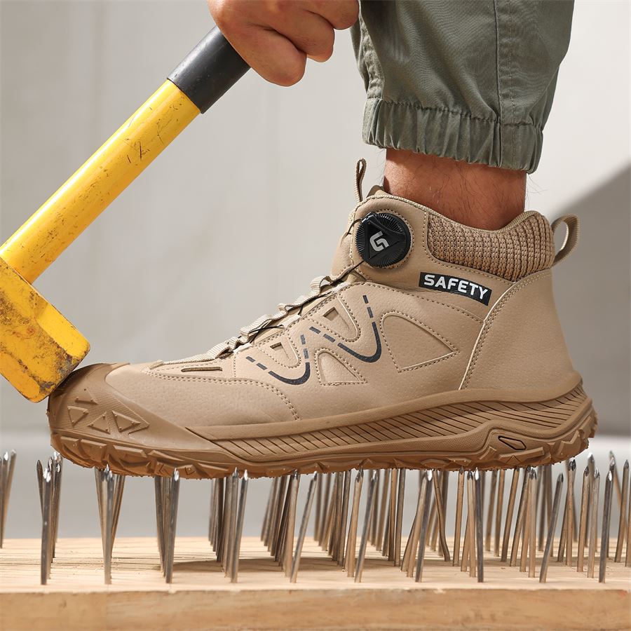 Rotary-Lace Mid-Cut Safety Boot model 5052 in use, view 1