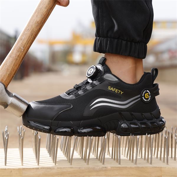 F101BK Rotary-Lace Air-Sole Safety Sneaker in use