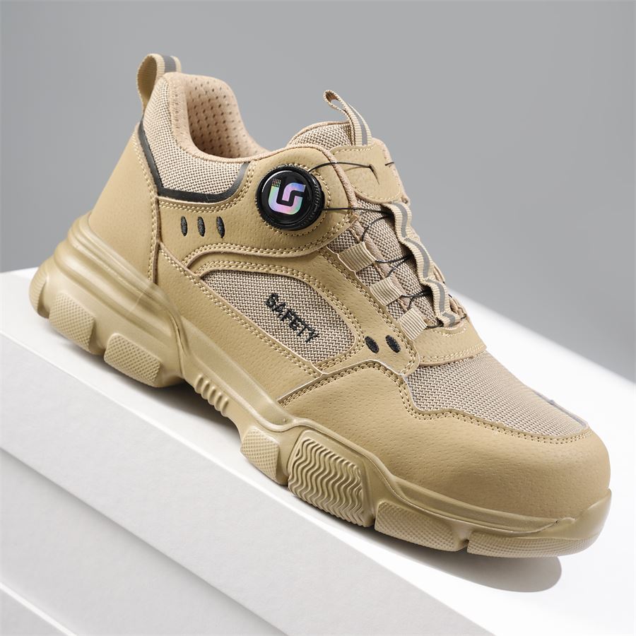 Rotary-Lace Mesh Safety Shoe model F155 in use, view 2