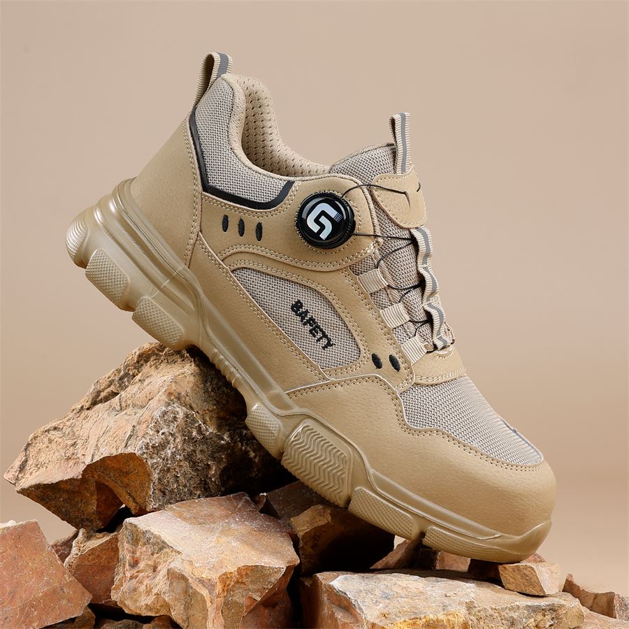 Rotary-Lace Mesh Safety Shoe model F155 in use, view 5