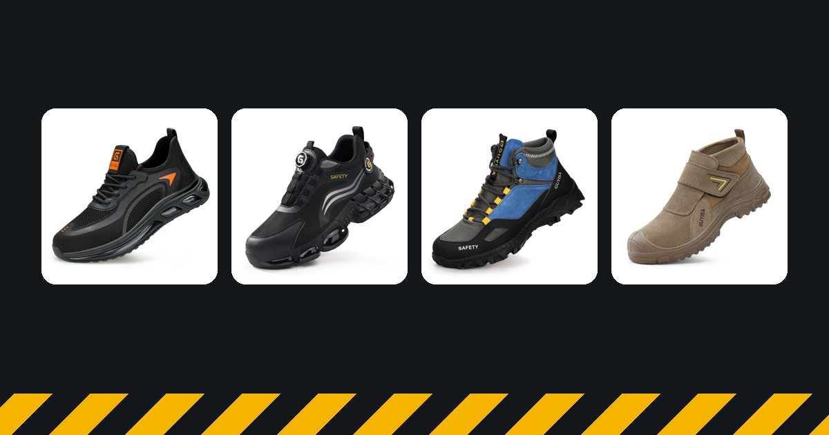 Four safety shoe models from the XiangChi range for private label